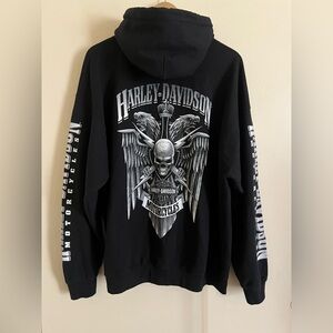 Harley Davidson Oconomowoc Wisconsin Pullover Hoodie Size XL